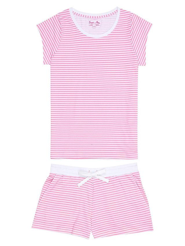 Womens Peony Jersey Short Sleeve Pajama Set Product Image