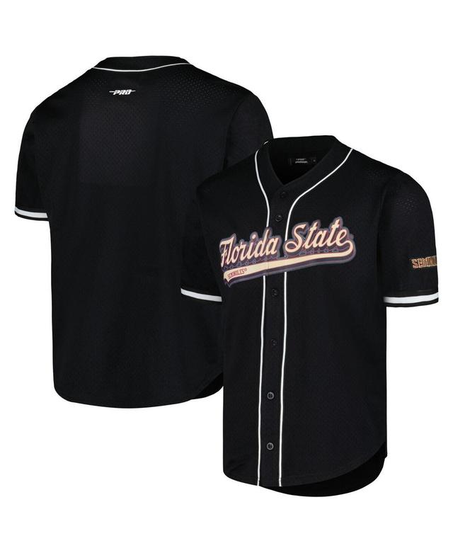 Pro Standard Mens Black Florida State Seminoles Mesh Full-Button Replica Baseball Jersey - Black Product Image