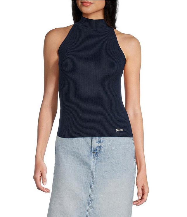 Guess Blaire Halter Neck Sleeveless Sweater Product Image