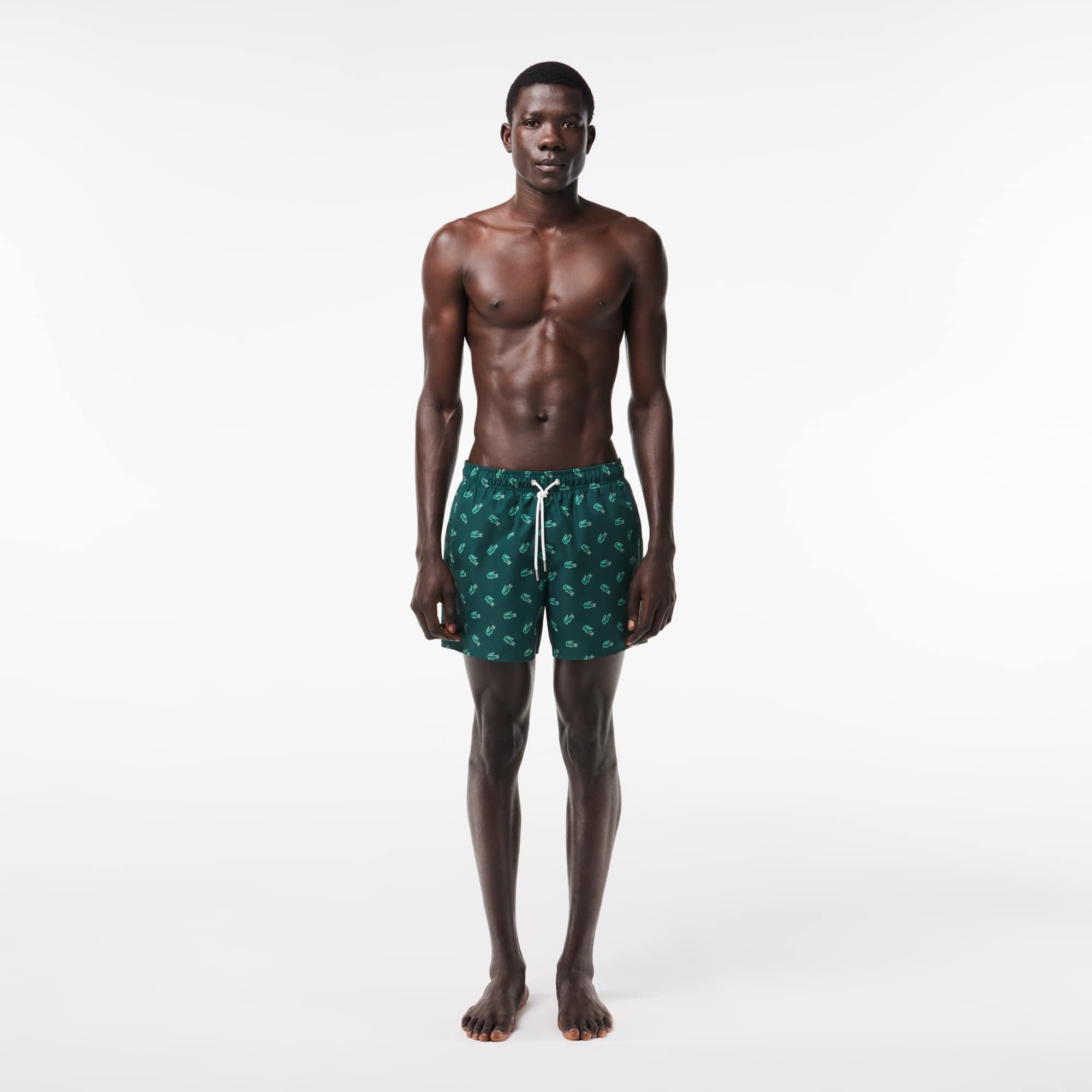 Crocodile Print Swim Trunks Product Image