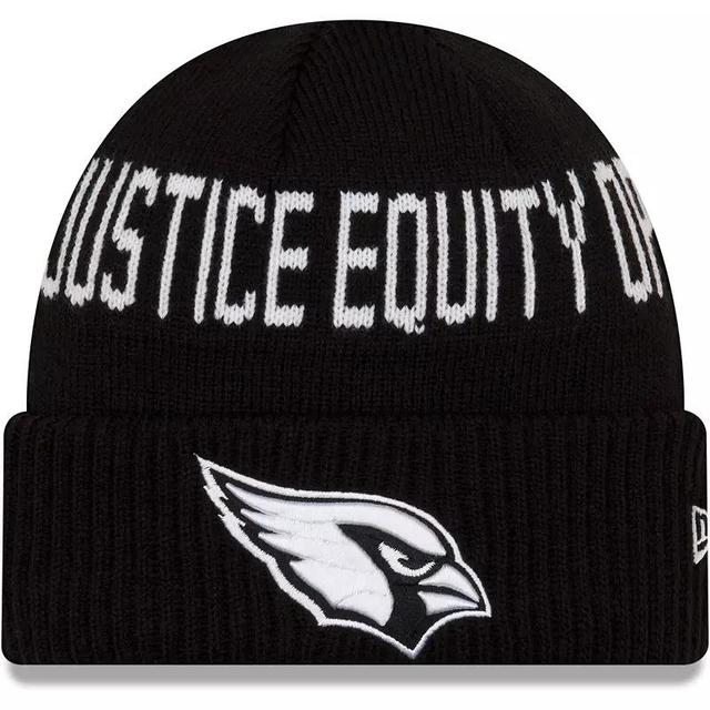 Mens New Era Black Arizona Cardinals Team Social Justice Cuffed Knit Hat Product Image