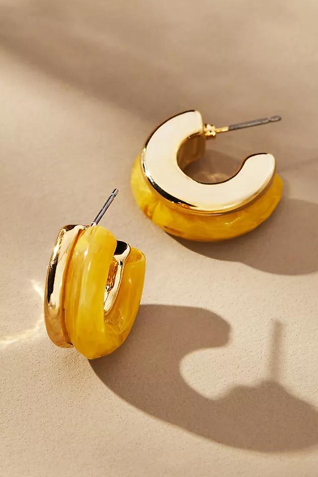 Sunset Resin Open Hoop Earrings Product Image