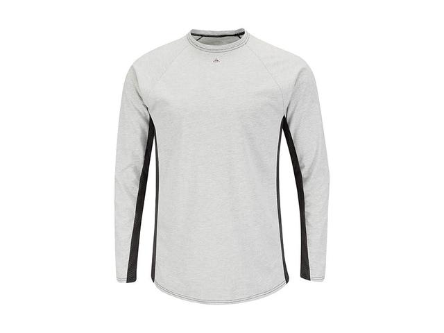 Bulwark FR Big Tall Long Sleeve FR Base Layer with Concealed Chest Pocket (Grey) Men's Clothing Product Image