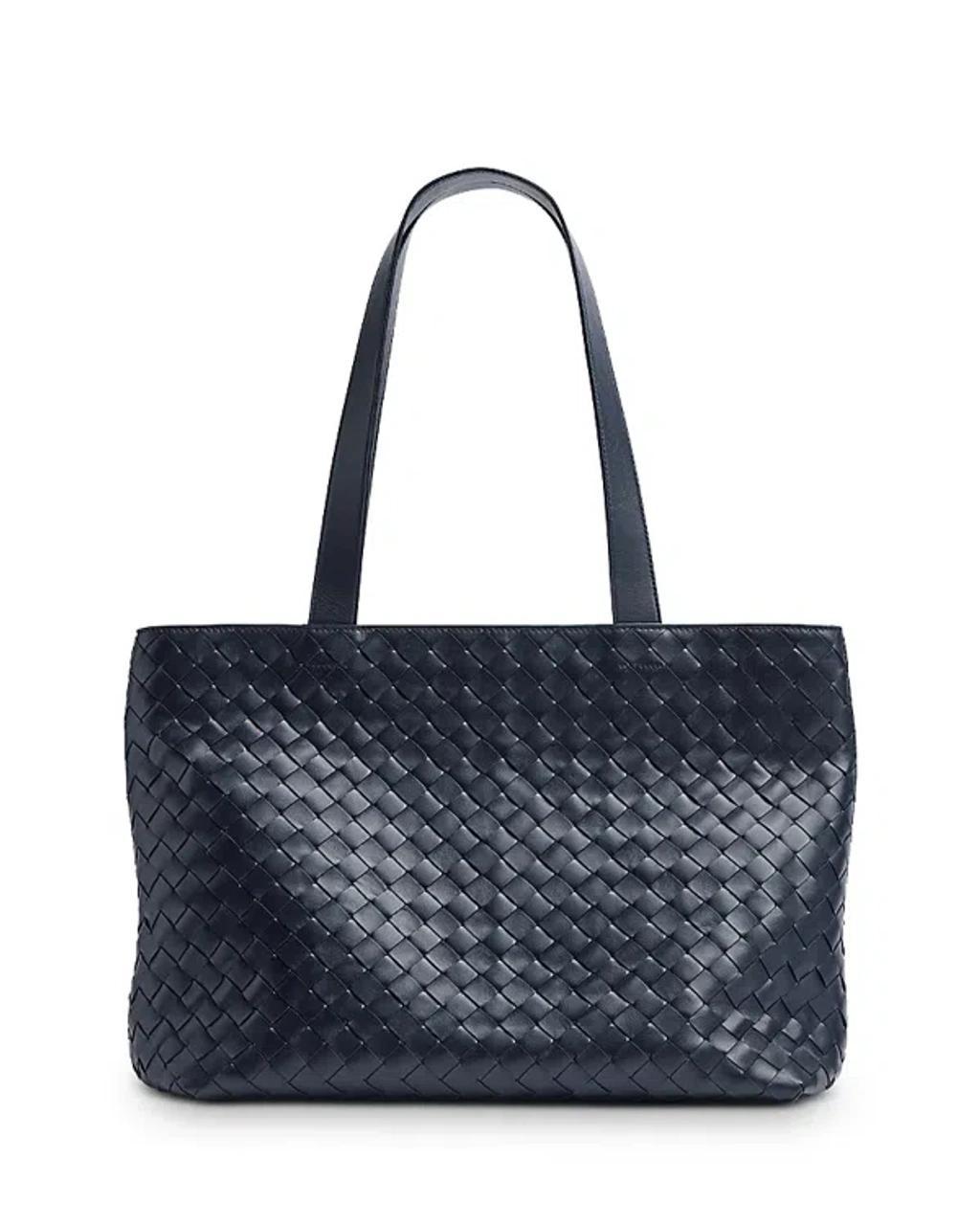 BOTTEGA VENETA Small Leather Intrecciato Bag In Orange/black Product Image