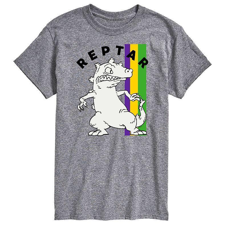 Big & Tall Rugrats Reptar Graphic Tee, Mens Med Grey Product Image