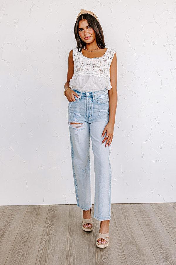 The Caylynn High Waist Distressed Jean Product Image