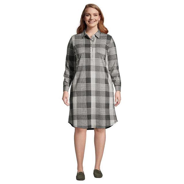 Plus Size Lands End Sport Knit Shirt Dress, Womens Product Image