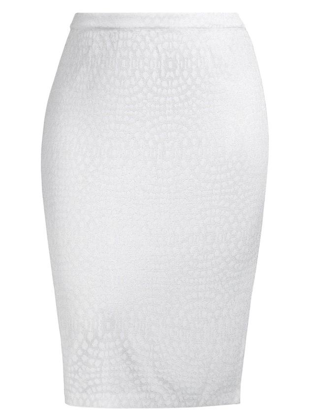 Knee Length Pull-On Pencil Skirt - Textured Knit Product Image