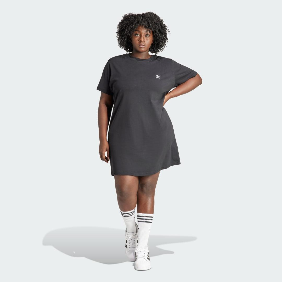 adidas Trefoil Dress (Plus Size) White 4X Womens Product Image