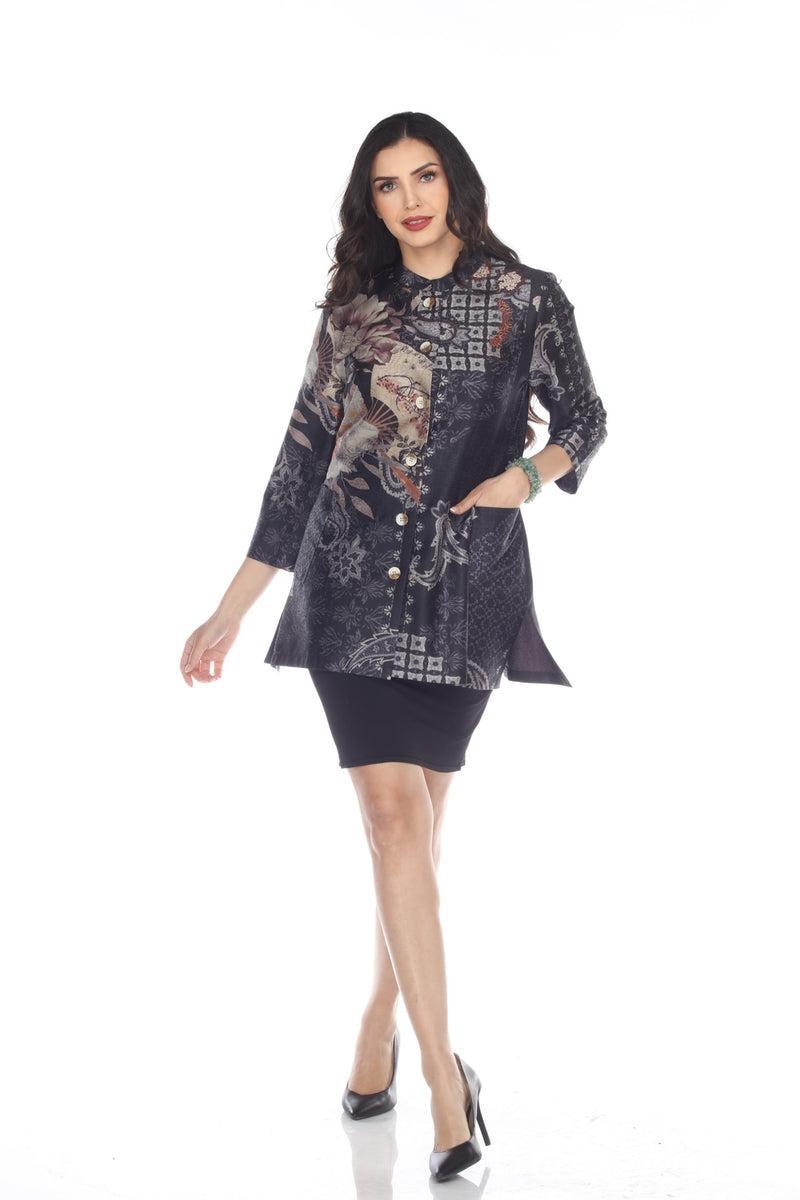 Black Paisley Blouse Product Image