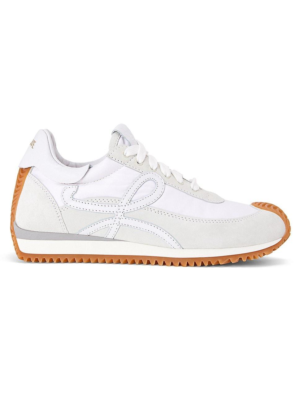 Womens Flow Runner Mix Leather Sneakers Product Image