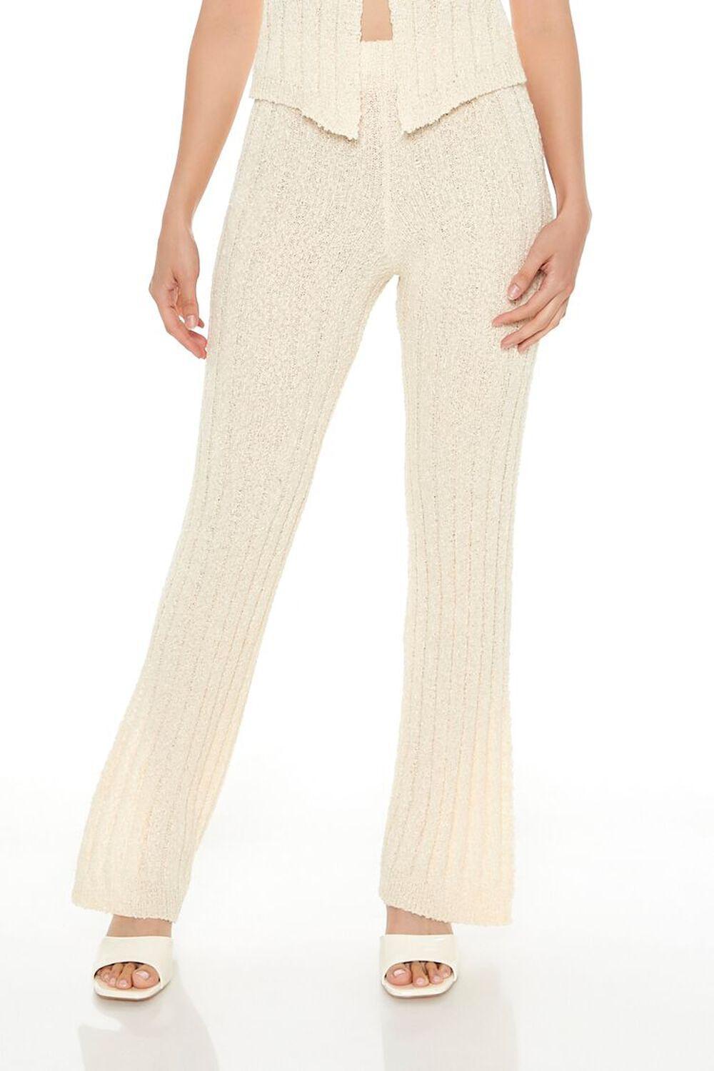 Split Sweater-Knit Flare Pants | Forever 21 Product Image