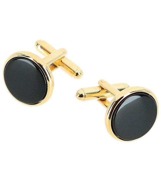 Trafalgar Sutton Round Genuine Onyx Cuff Links Product Image