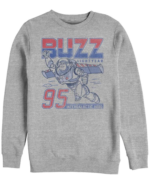 Disney / Pixars Toy Story Buzz Lightyear Mens Intergalactic Hero Sweatshirt Athletic Grey Product Image