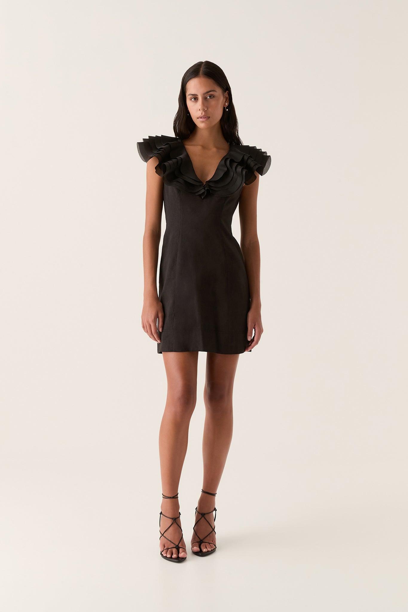 Charmed Plunge Mini Dress Product Image