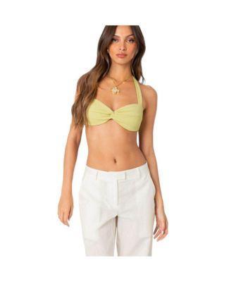 Edikted Womens Twisty Textured Bra Top Product Image