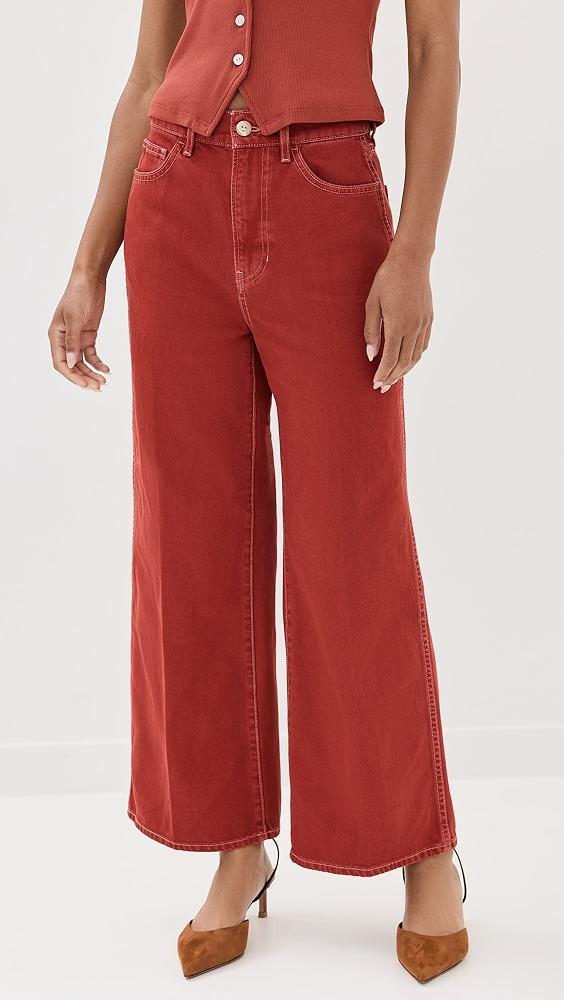 Veronica Beard Jean Taylor Cropped High Rise Wide Jeans | Shopbop Product Image