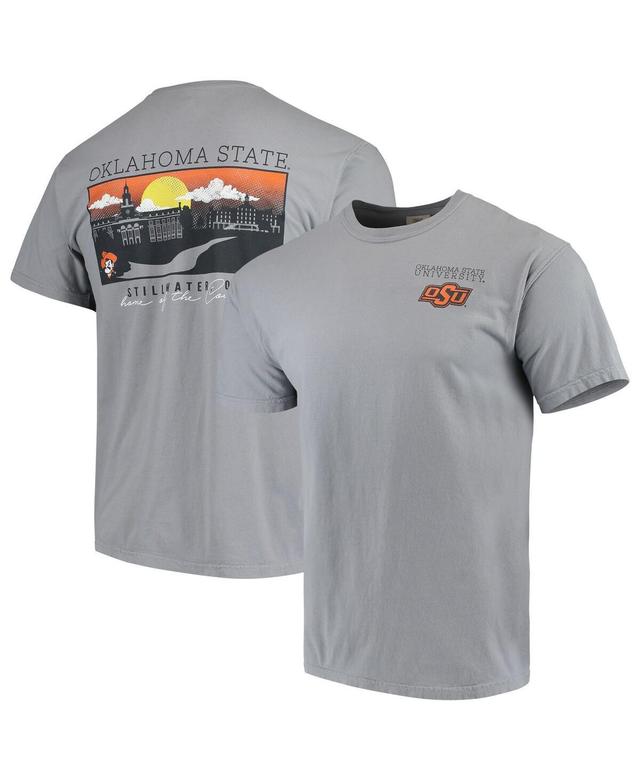 Mens Gray Oklahoma State Cowboys Team Comfort Colors Campus Scenery T-Shirt Product Image