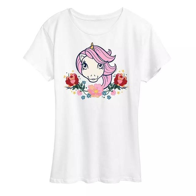 Plus My Little Pony Floral Head Graphic Tee, Womens Product Image