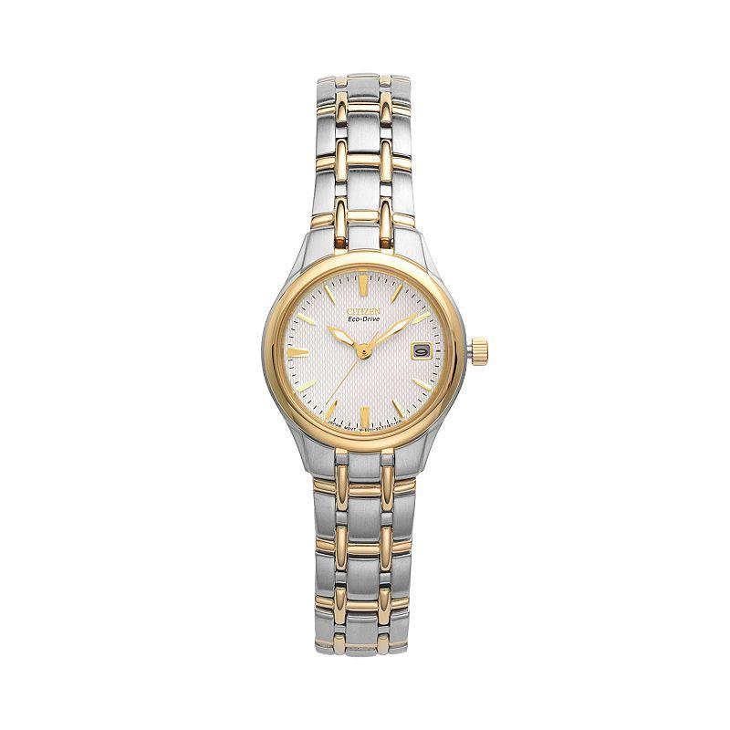 Citizen Eco-Drive Womens Silhouette Two Tone Stainless Steel Watch - EW1264-50A, Multicolor Product Image