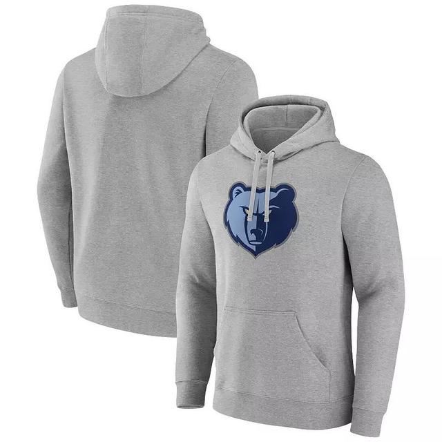 Mens Fanatics Branded Heather Gray Memphis Grizzlies Primary Logo Pullover Hoodie Product Image