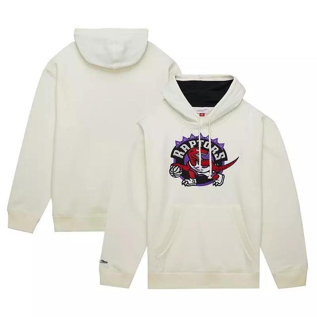 Mens Mitchell & Ness Cream Toronto Raptors Hardwood Classics Vintage Pullover Hoodie Product Image