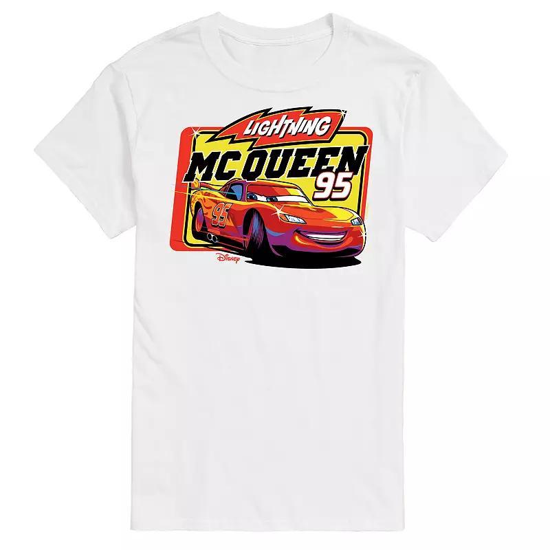 Disney / Pixars Cars Lightning McQueen Mens Retro Graphic Tee Product Image