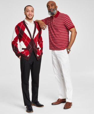 Club Room Mens Crimson Cream Sportswear Created For Macys Product Image