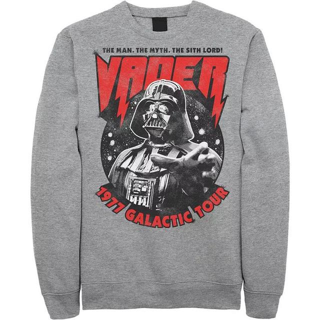 Mens Star Wars Vader 1977 Galactic Tour Metal Poster Sweatshirt Grey Heather Product Image