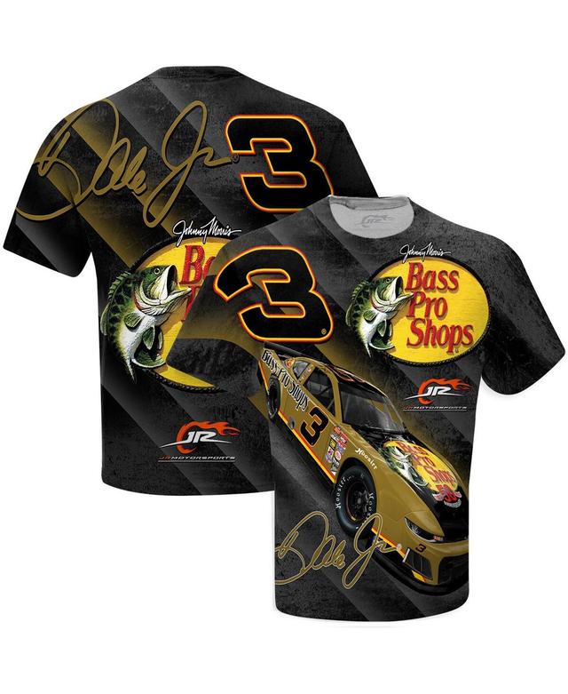 Mens Jr Motorsports Official Team Apparel Black Dale Earnhardt Jr. Bass Pro Shops Total Print T-shirt Product Image