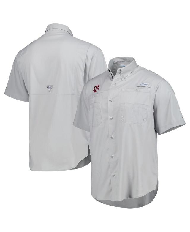 Mens Columbia Gray Texas A&M Aggies Tamiami Omni-Shade Button-Down Shirt Product Image