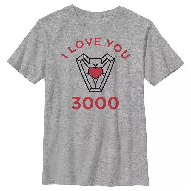 Boys 8-20 Iron Man I Love You 3000 Graphic Tee, Boys Athletic Grey Product Image