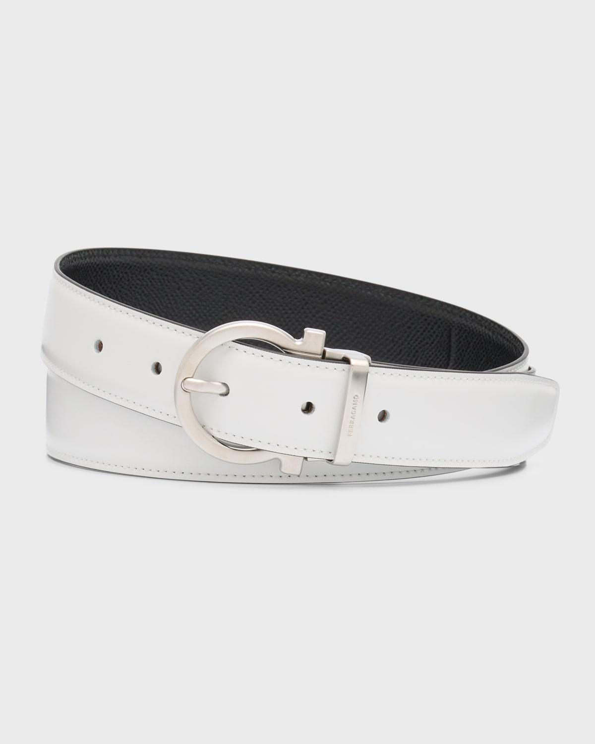 Men's Reversible Leather Gancio-Buckle Belt Product Image