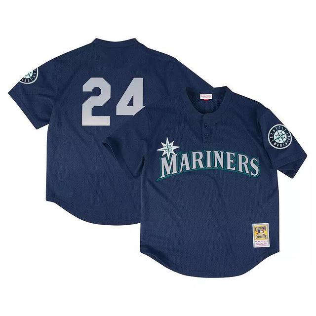 Mens Profile Seattle Mariners Big & Tall Cooperstown Collection Mesh Batting Practice Jersey Blue Product Image