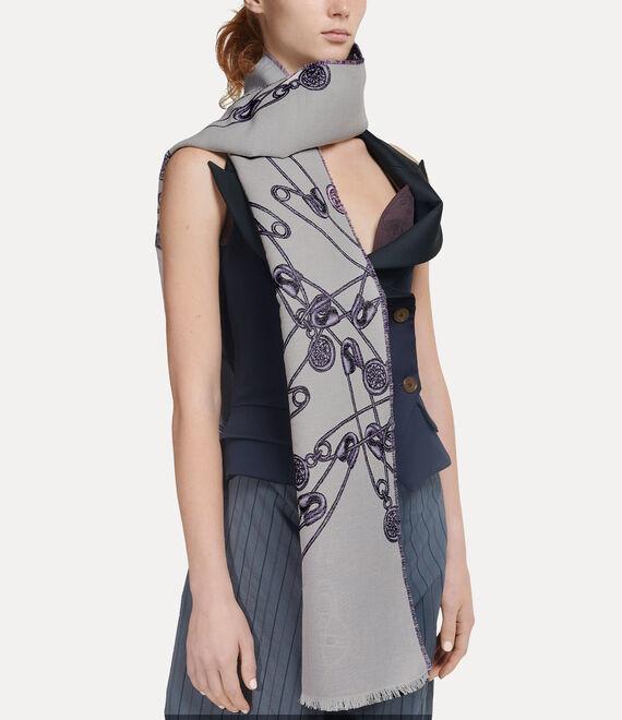 Safety Pin Cross Over Scarf  Product Image