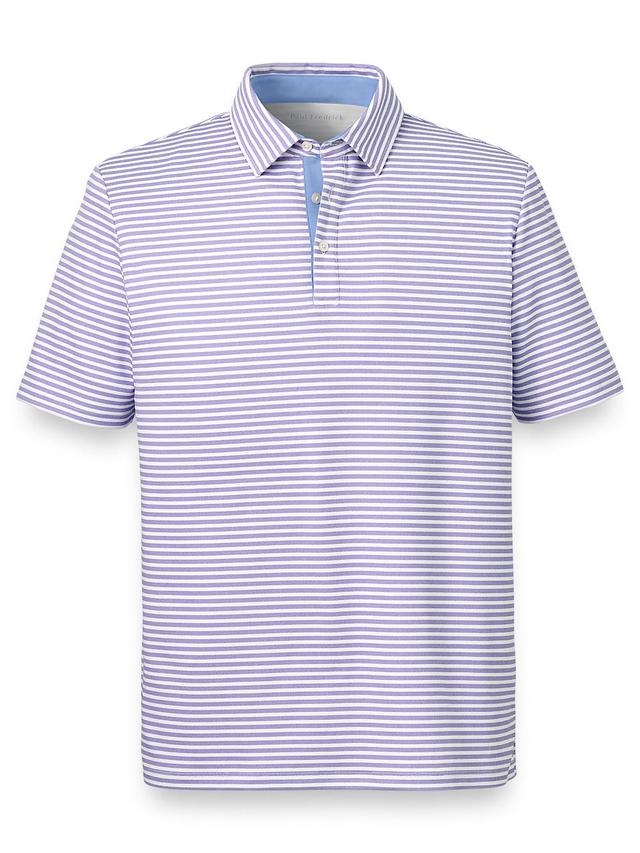 Performance Blend Three Button Polo - Purple Product Image