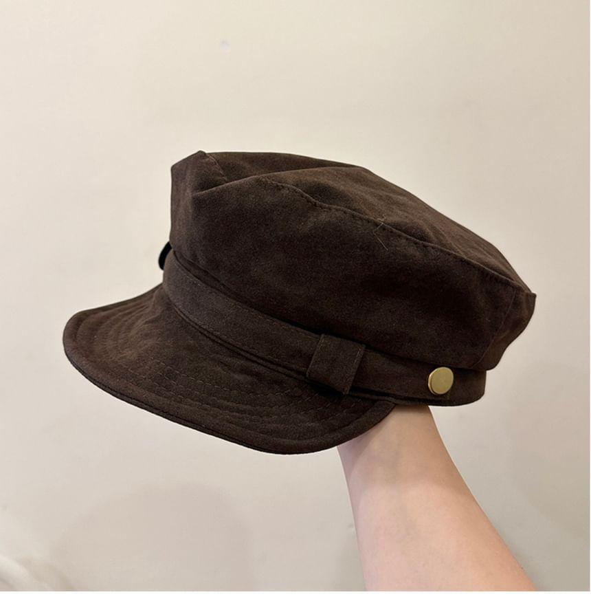 Plain Faux Suede Military Cap Product Image