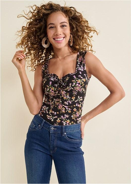 Tie-Front Floral Top Product Image