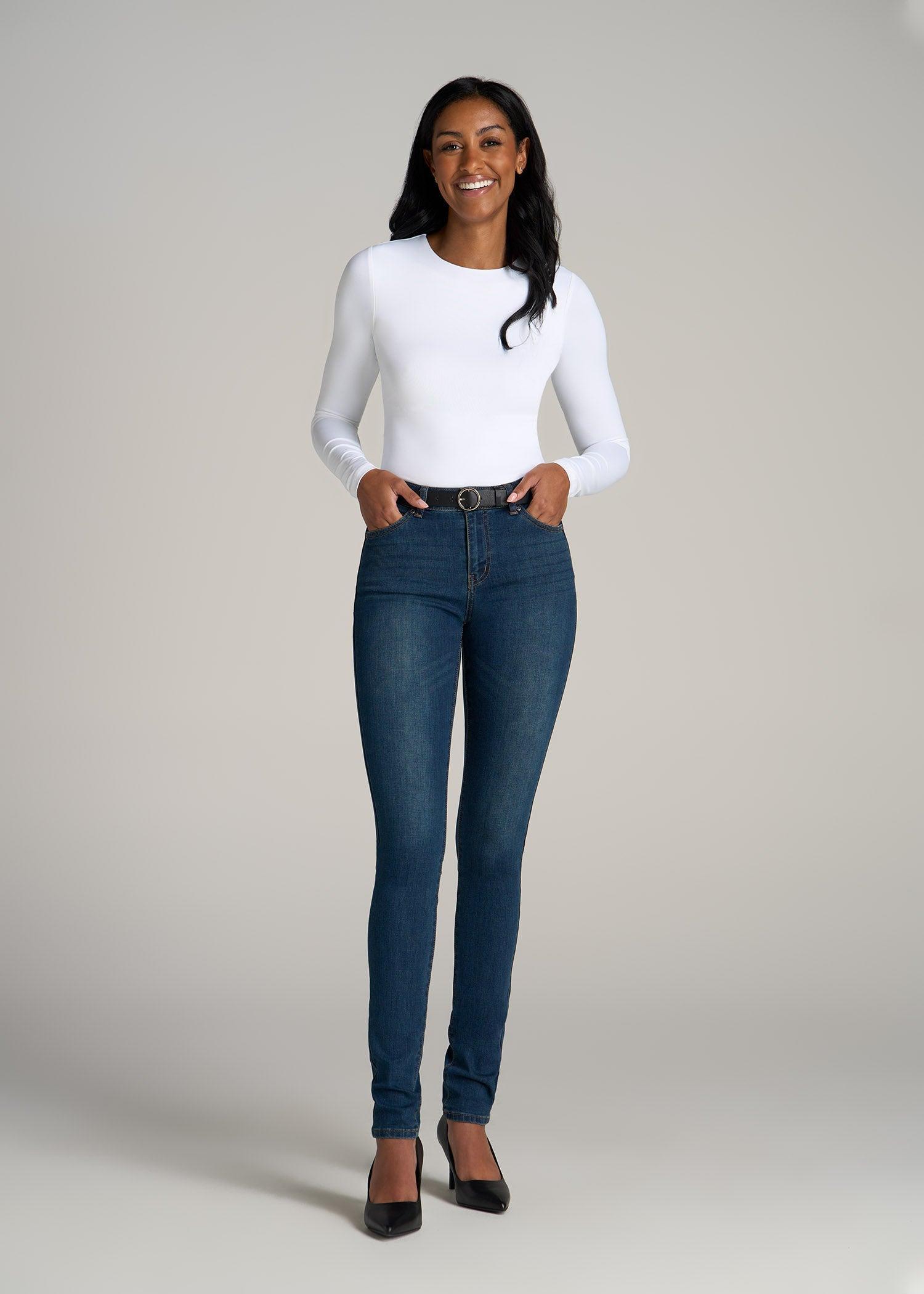 Sarah MID RISE SKINNY Tall Women's Jean in Blue Product Image