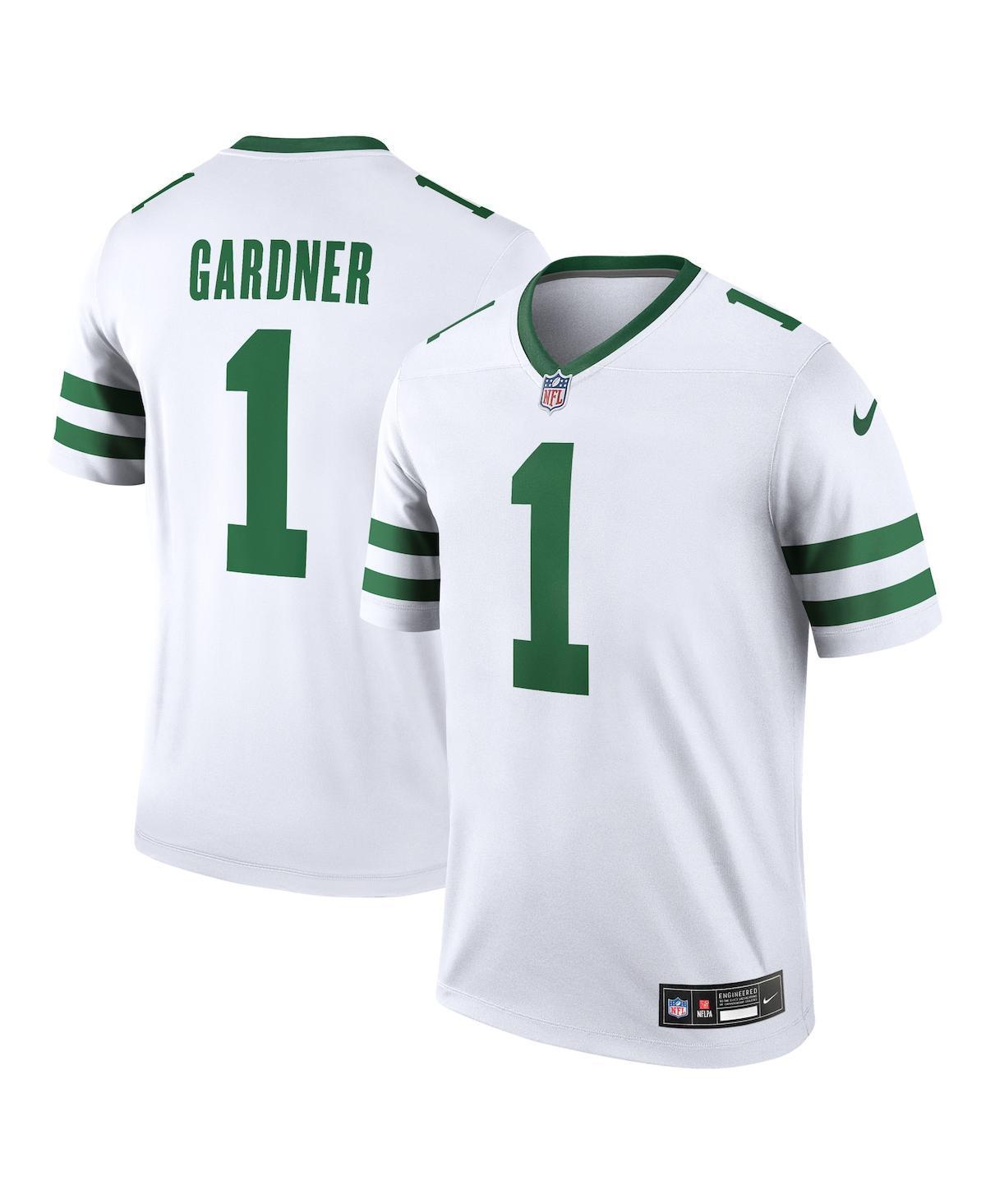 Mens Nike Sauce Gardner White New York Jets Alternate Legend Jersey - White Product Image