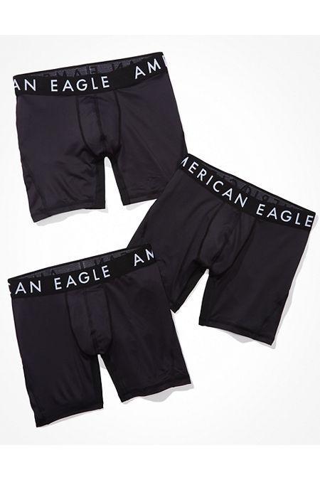 AEO Mens Solid 6 Flex Boxer Brief 3-Pack Men's Product Image