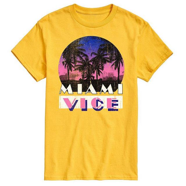 Big & Tall Miami Vice Vice Life Graphic Tee, Mens Athletic Grey Product Image