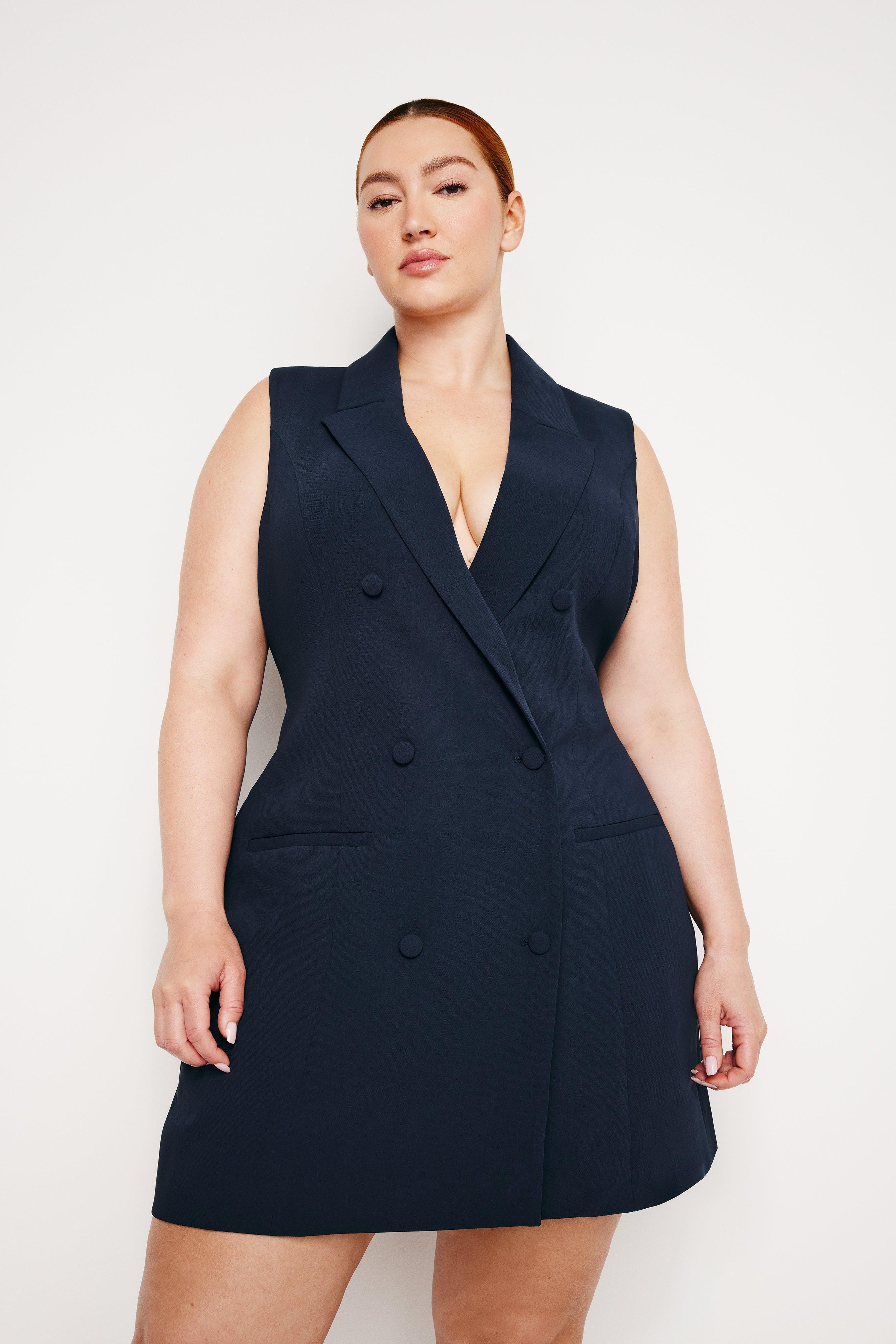 LUXE SUITING MINI DRESS | NEW NAVY002 Product Image