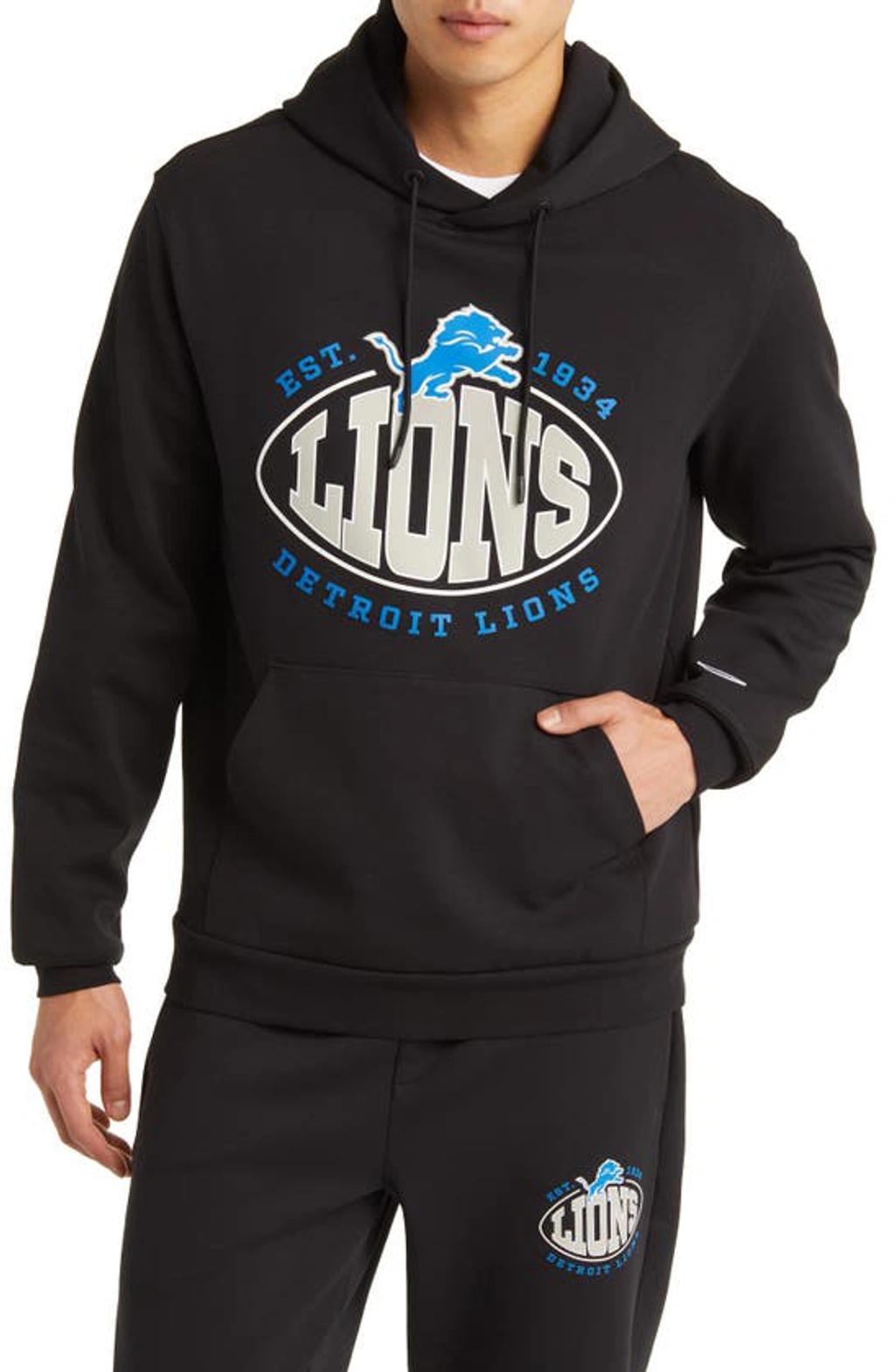 Boss X Nfl Cotton-blend Hoodie With Collaborative Branding In Lions Product Image