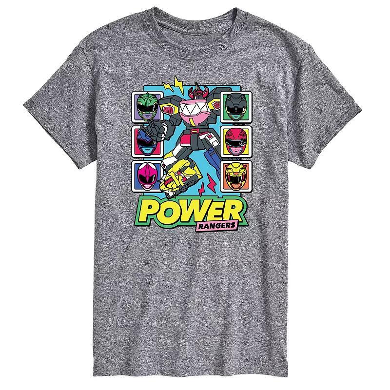 Mens Power Rangers Zord Heads Graphic Tee Product Image