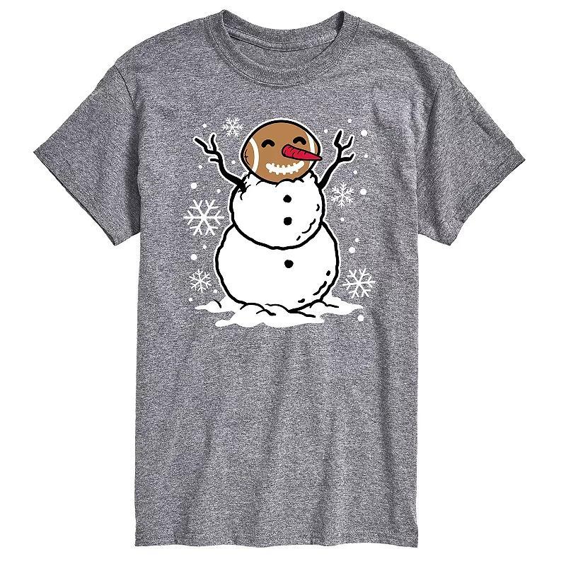 Big & Tall Football Snowman Tee, Mens Product Image