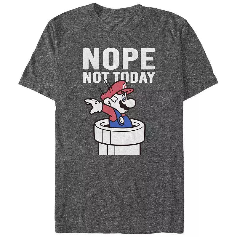 Mens Nintendo Super Mario Warp Pipe Nope Not Today Action Portrait Tee Product Image