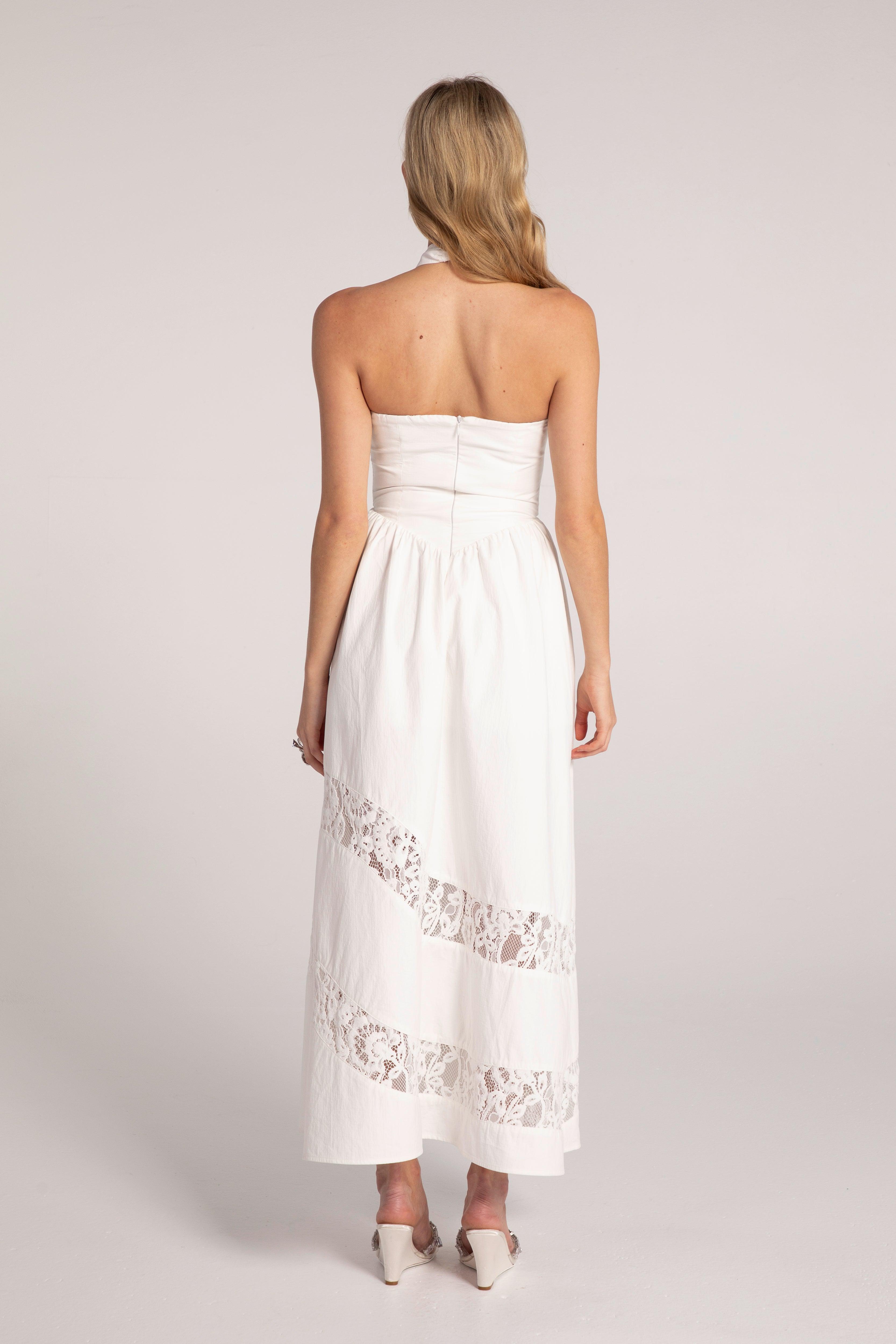 Portia Lace Dress (White) Product Image