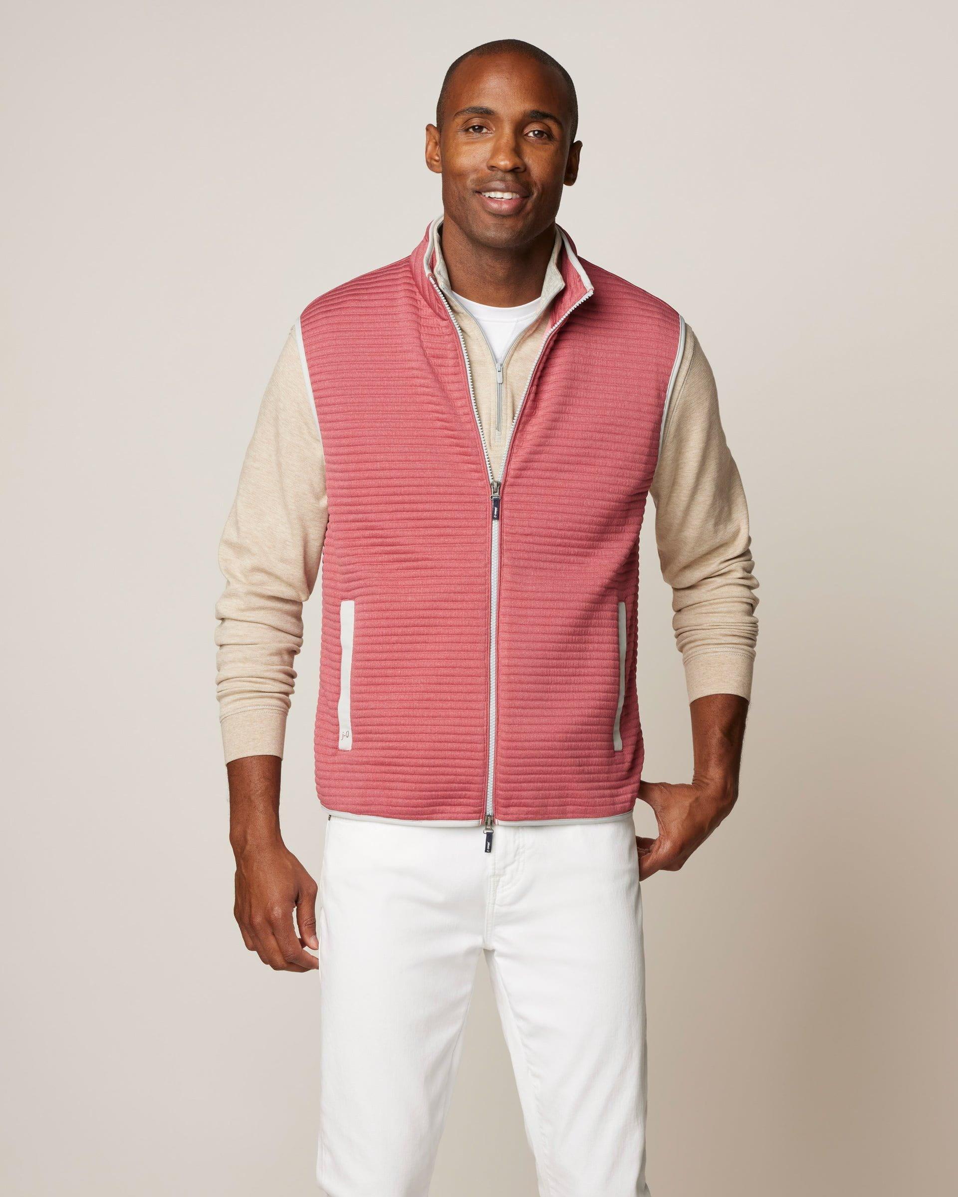 Notch Quilted Knit Vest Male Product Image