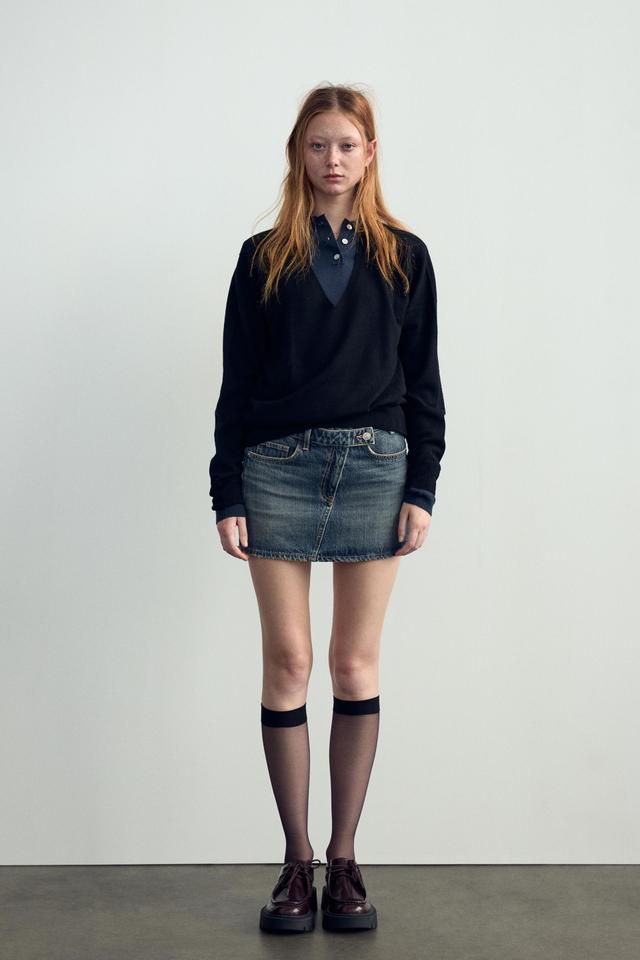 TRF DENIM MINI SKIRT Product Image